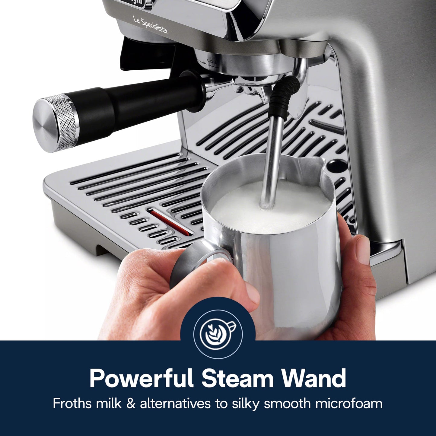 De'Longhi La Specialista Arte Evo Espresso Machine with Cold Brew, Manual Milk Frother, Barista Kit for Latte, Cappuccino, Built-in Grinder, EC9255M