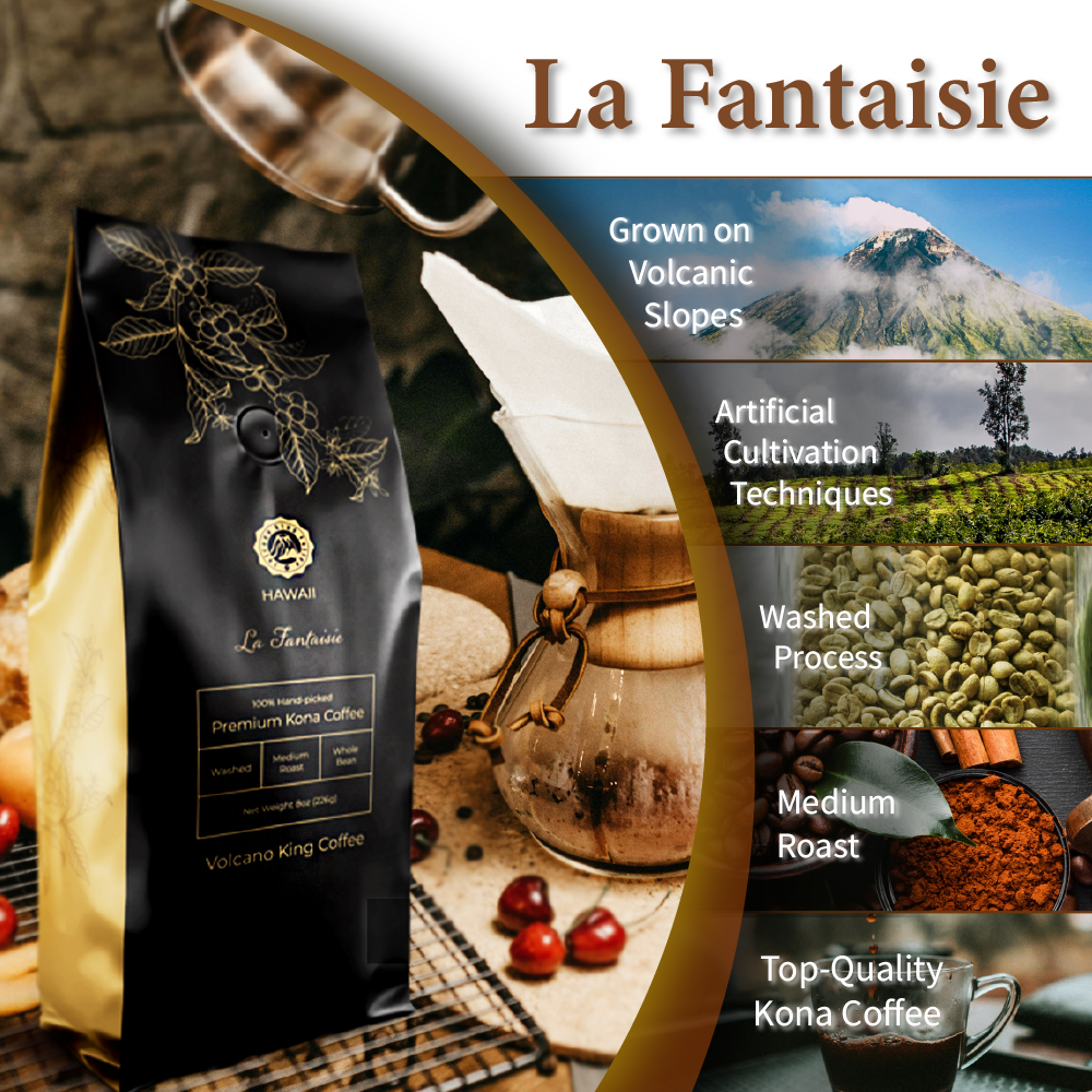 Espresso Enthusiasts - La Fantaisie - 100% KONA COFFEE - ROASTED TO ORDER